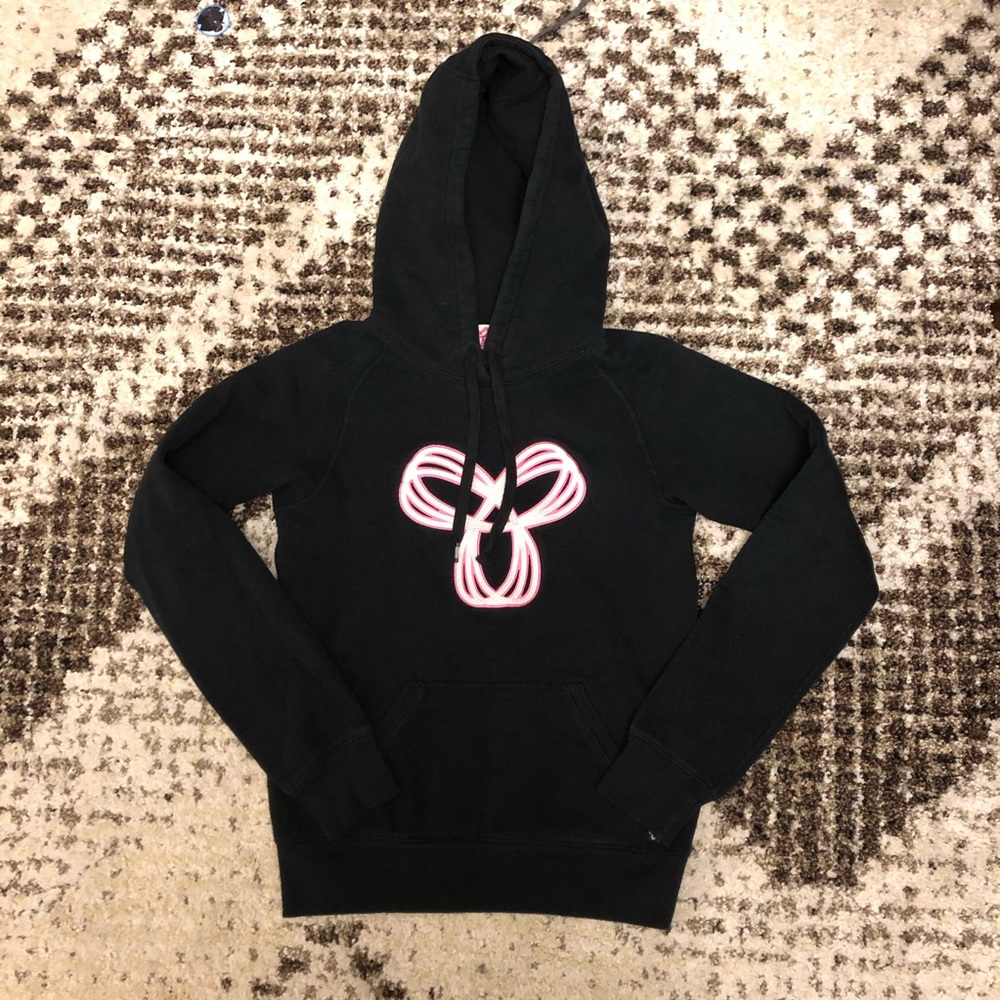 Aritzia TNA Hoodie with Pink and light pink Spiral